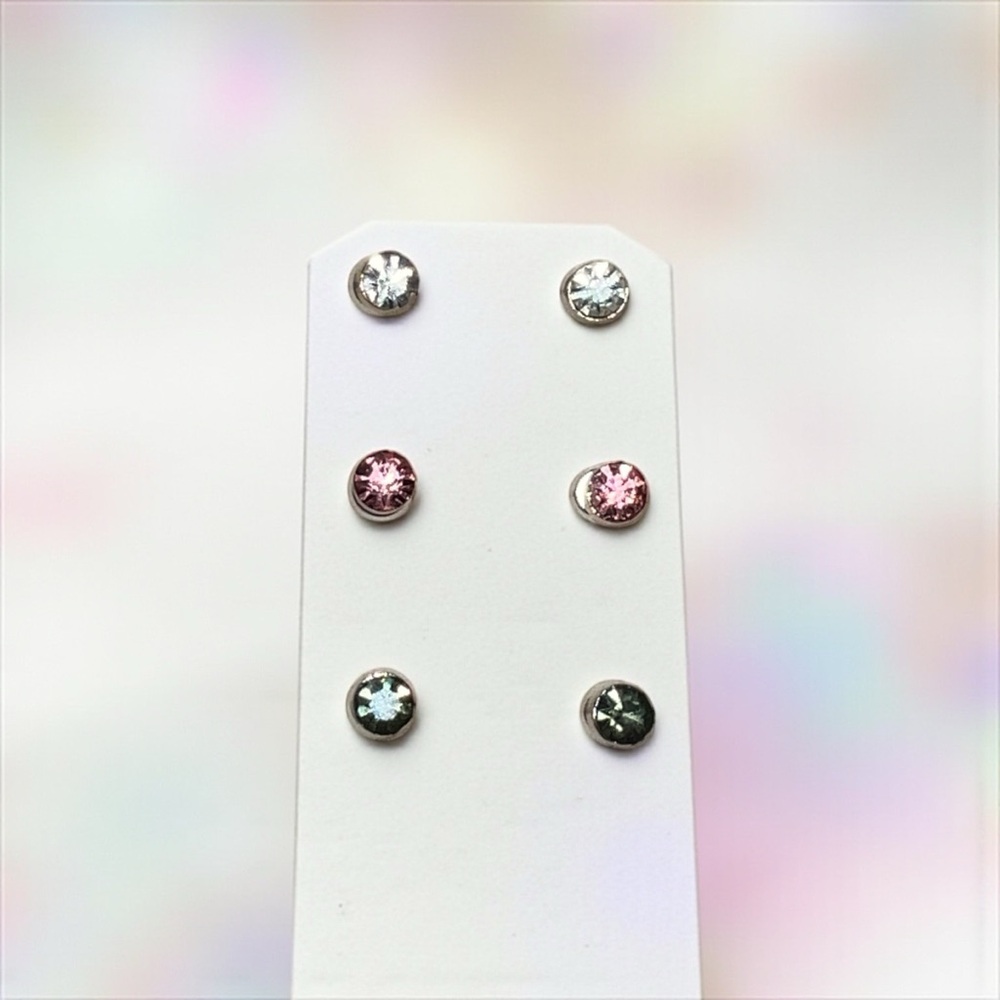 Elegant Rhinestone Stud Set Earrings